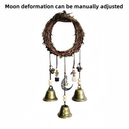 Bohemian Rattan Metal Hanging Bell Decor