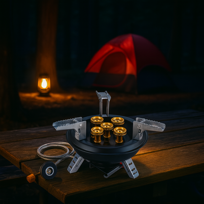 Compact Multi Burner Fast Ignition Gas Camping Stove