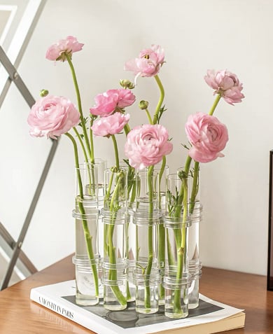 Adjustable Floral Glass Vase with Hinges - Yeezlab