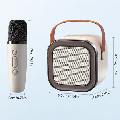 Compact Karaoke System With Bluetooth Mics
