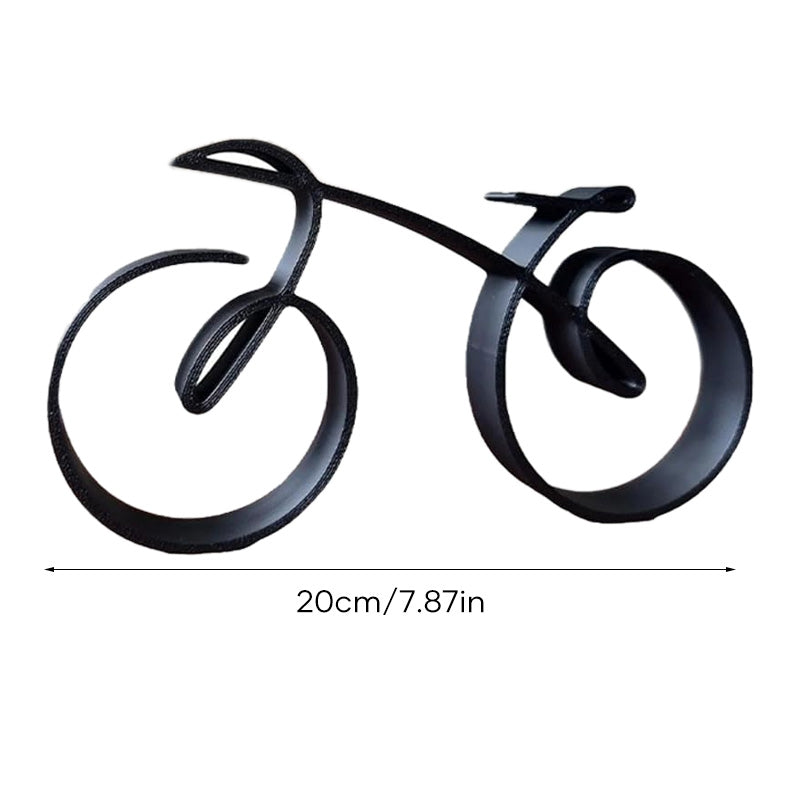 Unique Bike Art Sculpture | Sleek Metal Frame | Black Finish