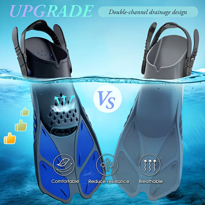 Compact Travel Snorkel Fins for Men & Women