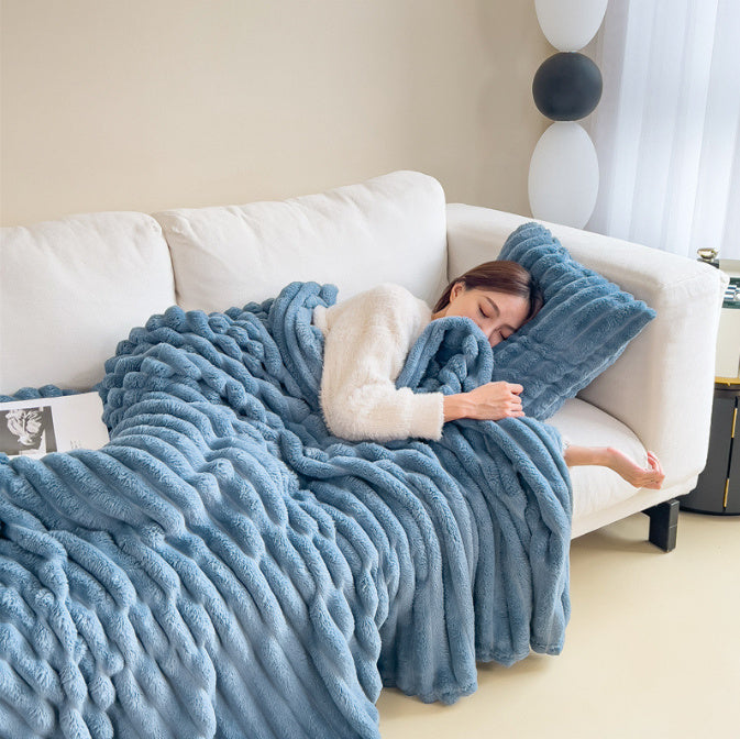 Soft Plush Throw Blanket for Cold Nights