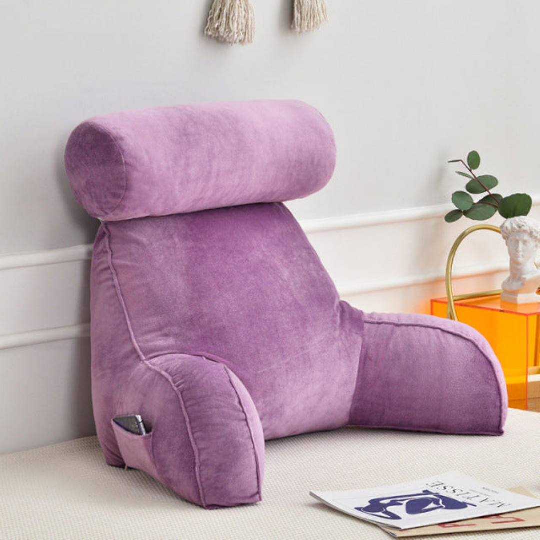 Ergonomic Support Pillow with Arms and Adjustable Neckrest