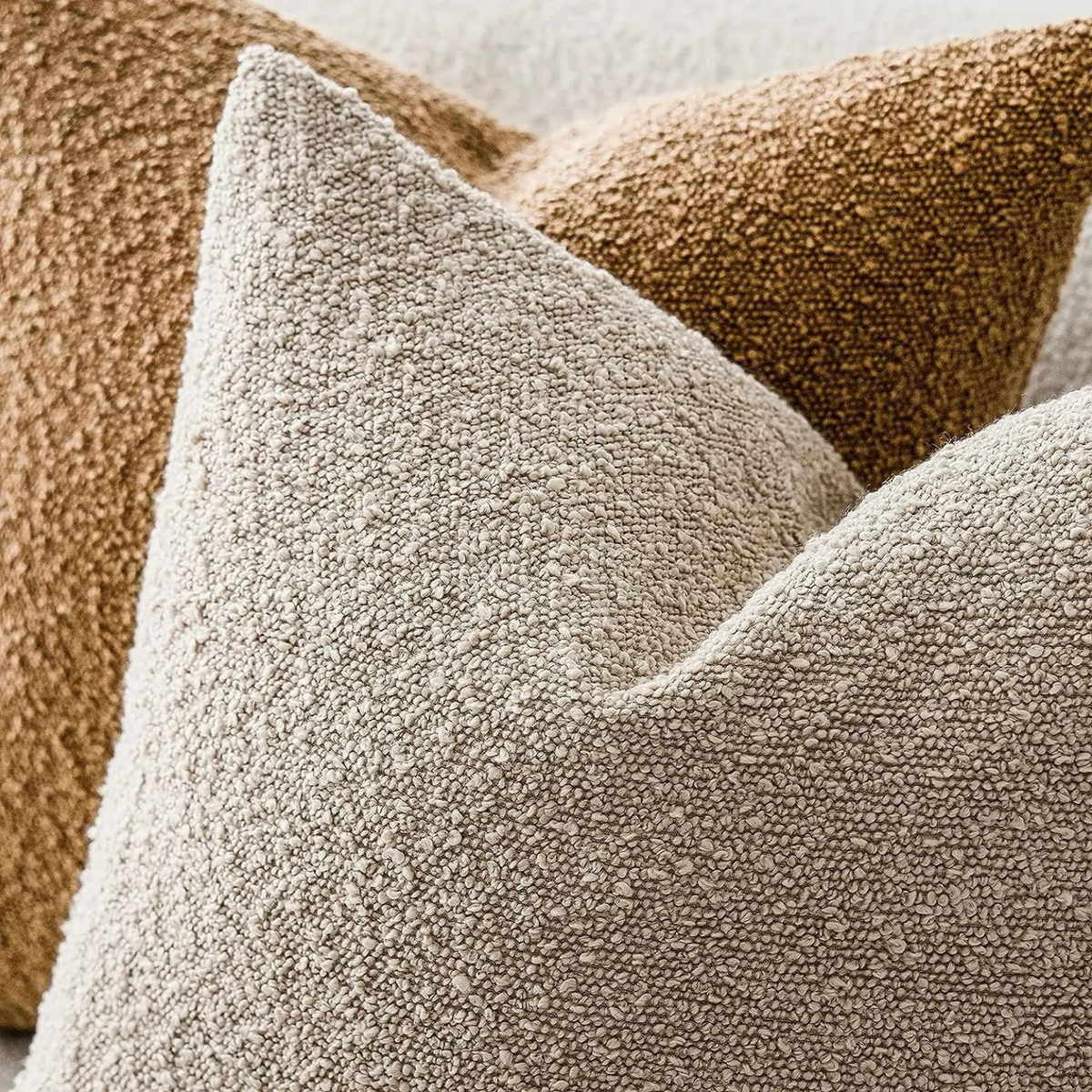 Soft Boucle Throw Pillow Cover 45x45cm Home Decor