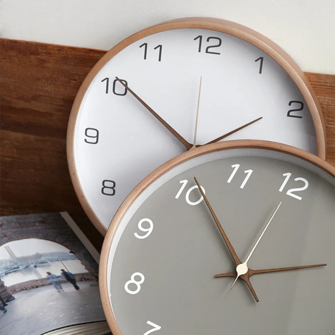 Rustic Wood Large Wall Clock