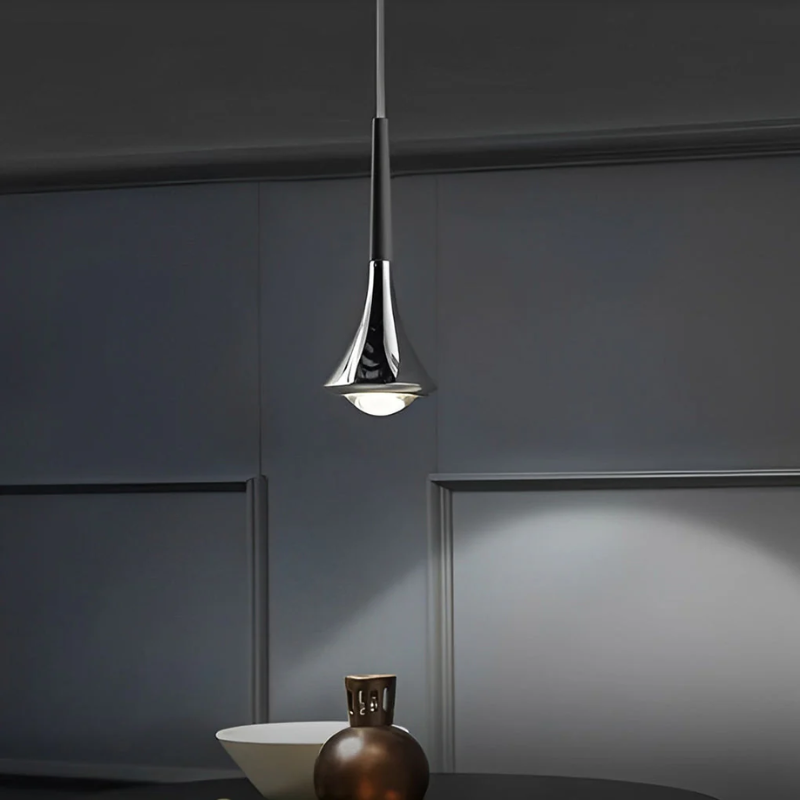 Sleek Metal Drop Pendant Light
