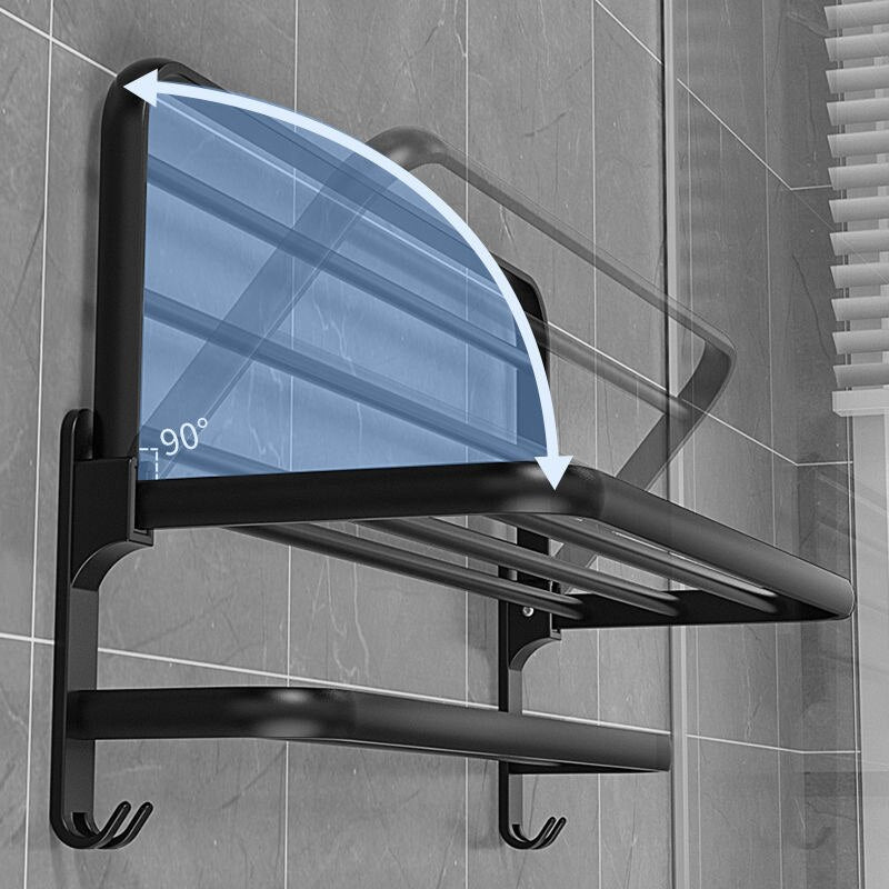 Space Saving Aluminum Folding Towel Rack