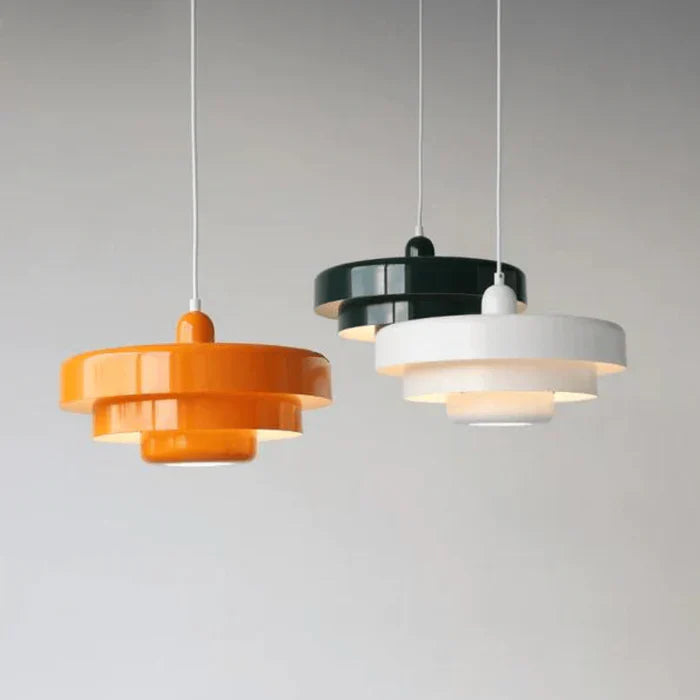 Rustic Metal Pendant Light - Soft Warm LED Lighting