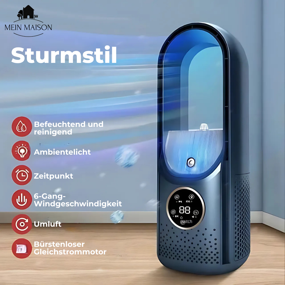 Portable USB Desk Fan Silent Cooler with Timer