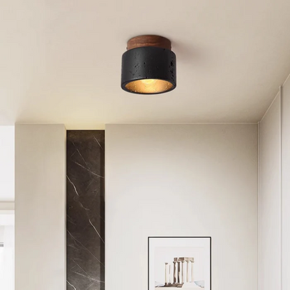 Natural Stone Effect Ceiling Light