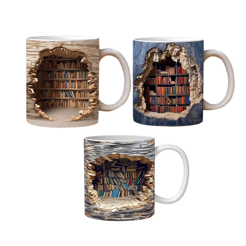 Unique 3D Book Mug