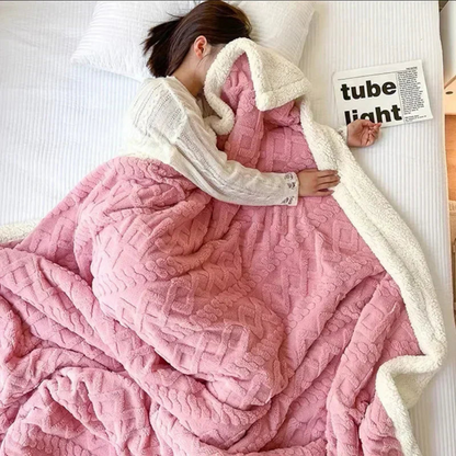 Plush Cozy Fleece Throw Blanket for Bed and Couch - Yeezlab