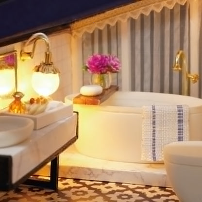 Mini Wooden Dolls House for Kids Creative Play