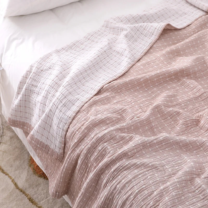 Lightweight Cozy Cotton Throw Blanket