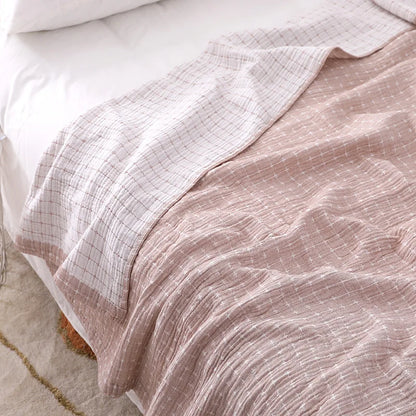 Lightweight Cozy Cotton Throw Blanket