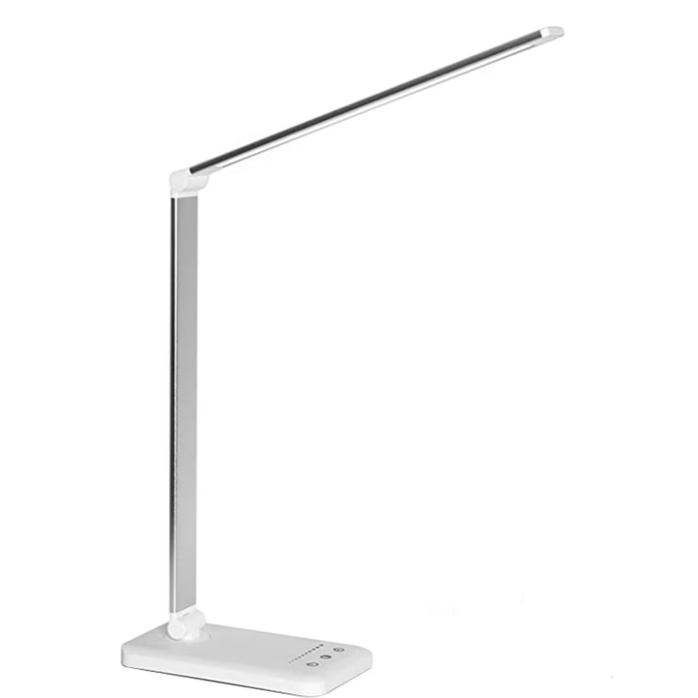 Compact LED Desk Lamp with USB Port and Adjustable Brightness