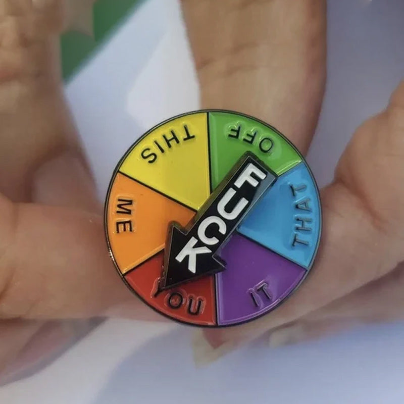 Amusing Spinning Name Badge