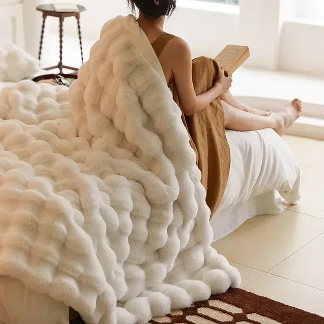 Soft Plush Faux Fur Wearable Blanket