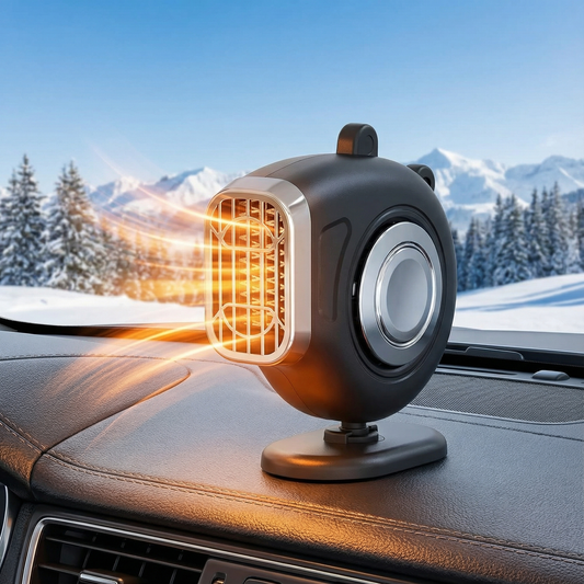 Portable car heater with 360° adjustable airflow