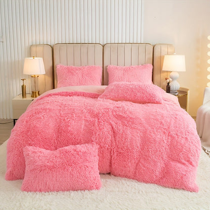 Cozy Fleece Duvet Cover Set with Zipper