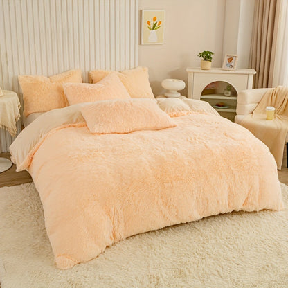 Cozy Fleece Duvet Cover Set with Zipper