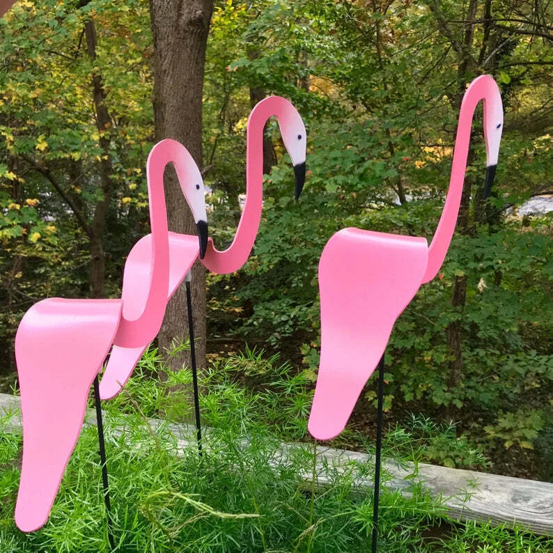 Colorful Pink Outdoor Lawn Ornament