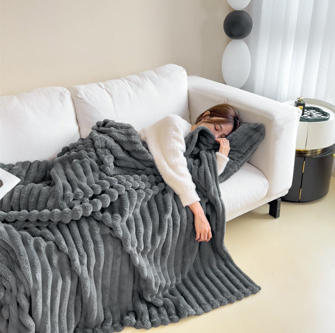 Soft Plush Throw Blanket for Cold Nights