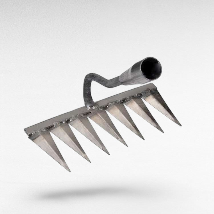 Heavy Duty Metal Yard Rake with Strong Garden Tines