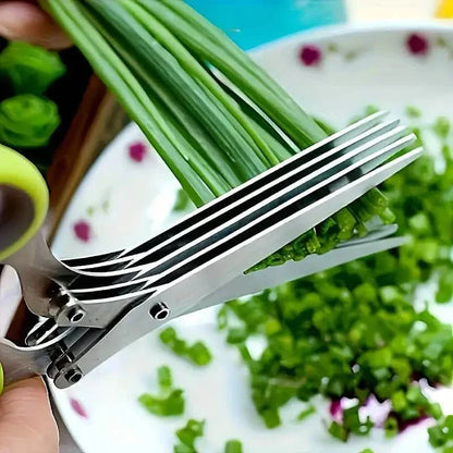 Sharp Stainless Steel Kitchen Herb Cutting Scissors Set