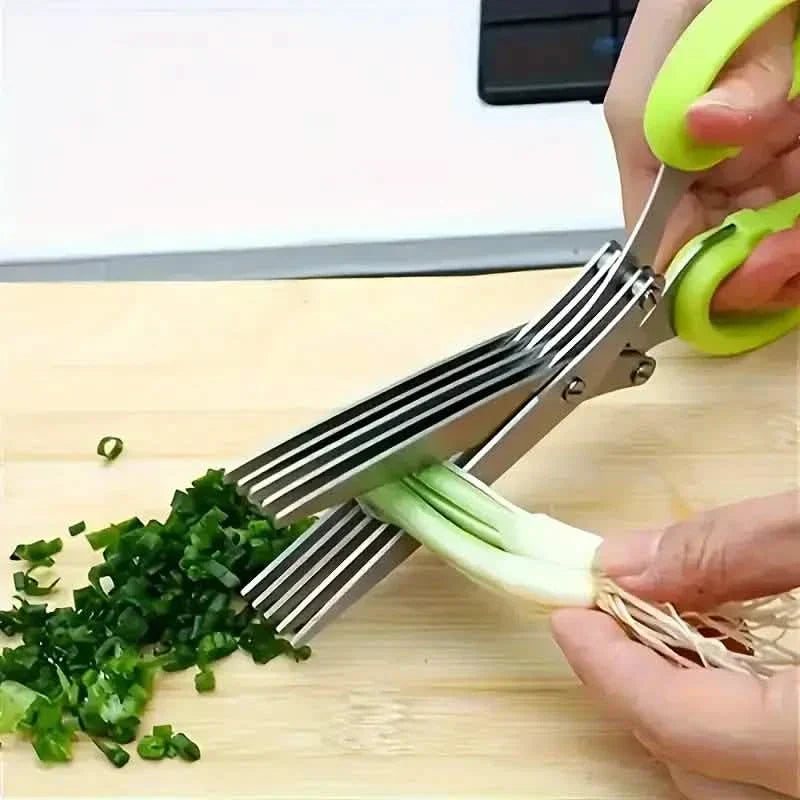 Sharp Stainless Steel Kitchen Herb Cutting Scissors Set