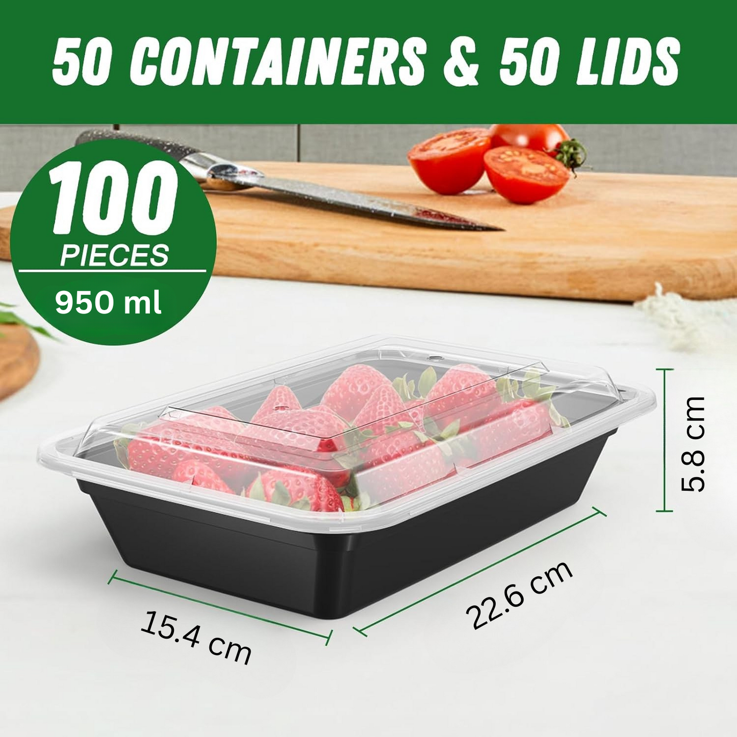 50-Pack Airtight Food Storage Containers with Lids