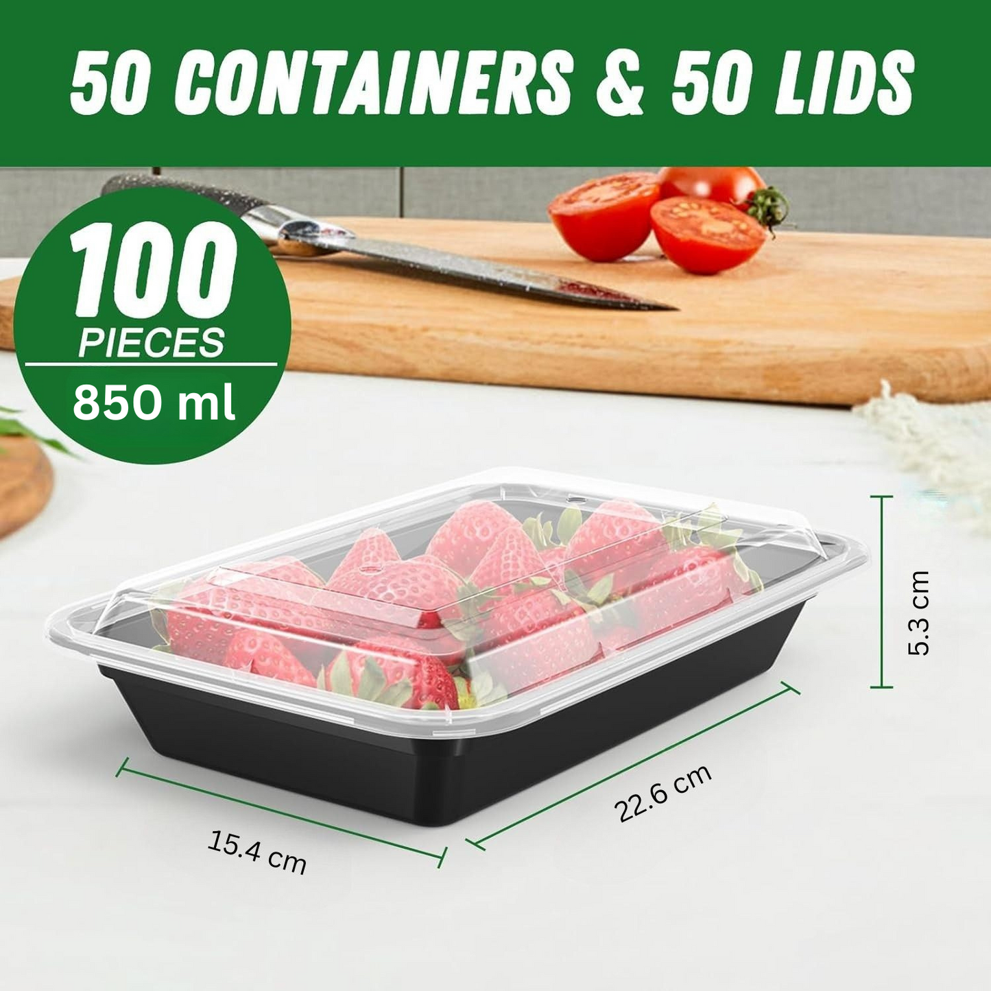 50-Pack Airtight Food Storage Containers with Lids