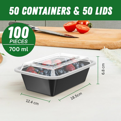 50-Pack Airtight Food Storage Containers with Lids