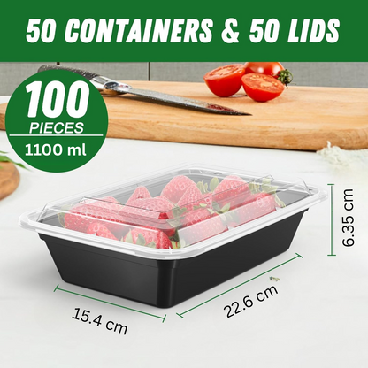 50-Pack Airtight Food Storage Containers with Lids