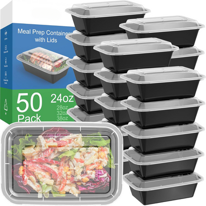 50-Pack Airtight Food Storage Containers with Lids - Yeezlab