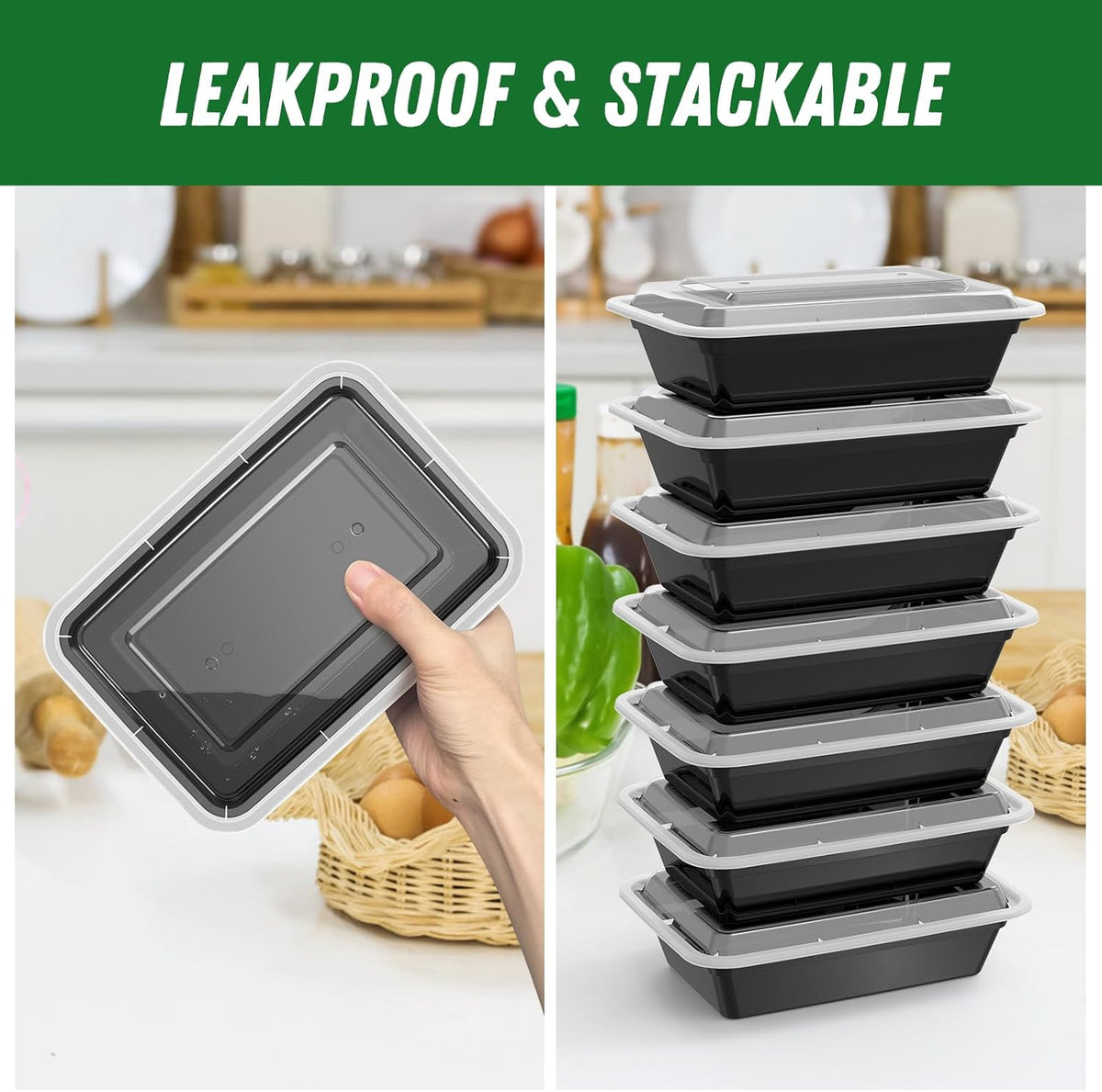 50-Pack Airtight Food Storage Containers with Lids
