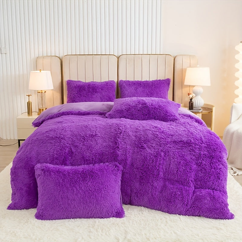 Cozy Fleece Duvet Cover Set with Zipper