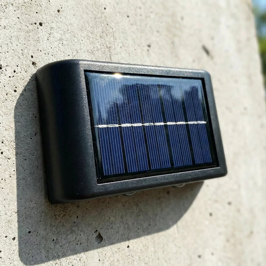 Energy-efficient LED solar outdoor wall light