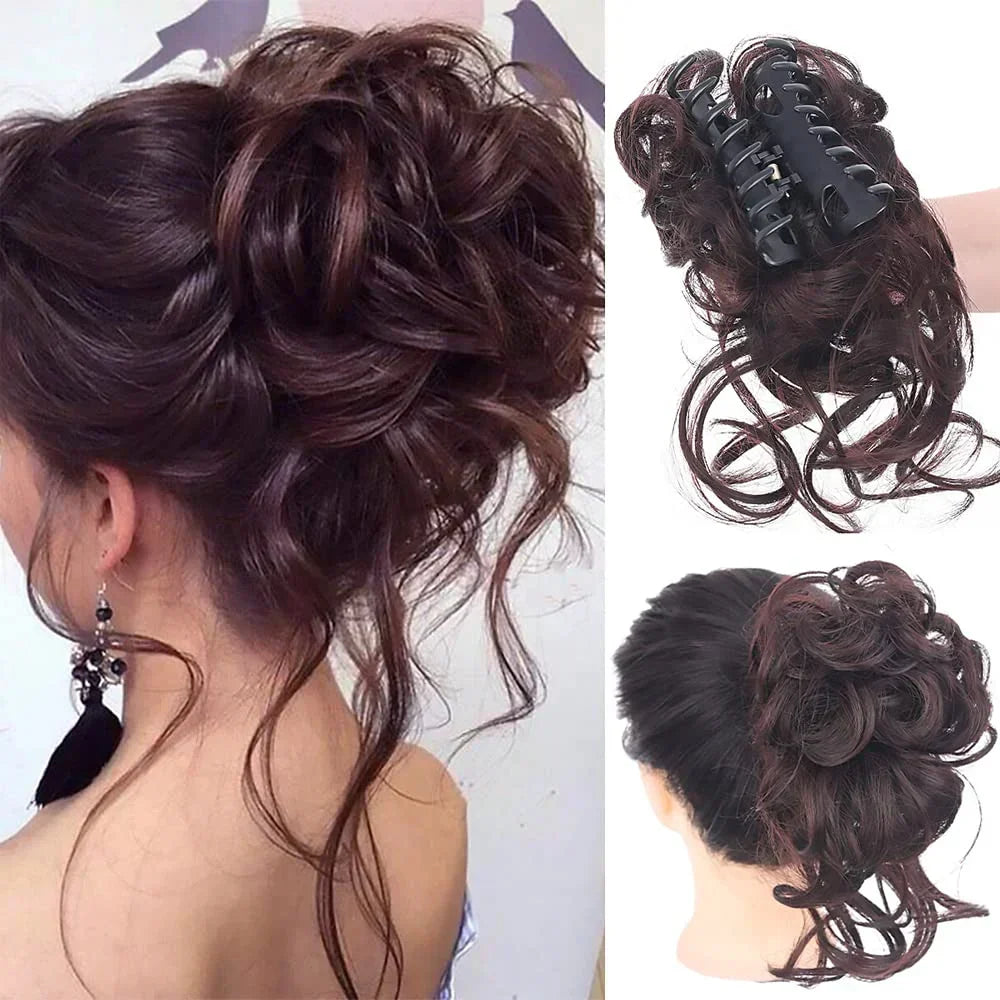 Easy Clip-in Curly Bun Hair Extension