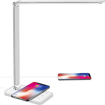 Compact LED Desk Lamp with USB Port and Adjustable Brightness