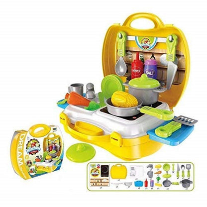 Fun Kids Kitchen Play Set with Cooking Accessories - Yeezlab