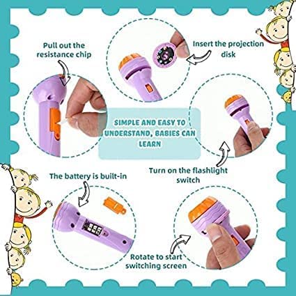 Colorful Animal Night Light Projector Toy for Kids