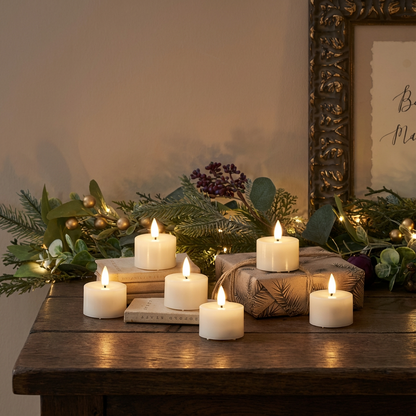 Flickering LED Light Candles - 6 Pcs