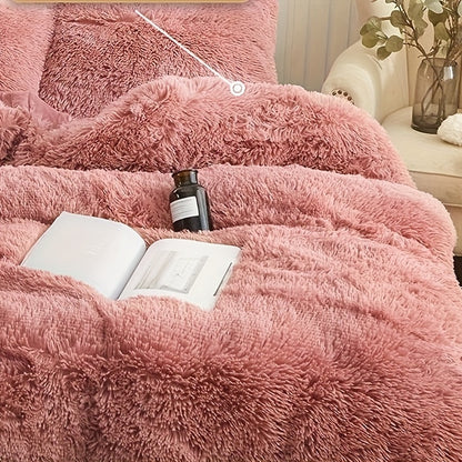 Cozy Fleece Duvet Cover Set with Zipper