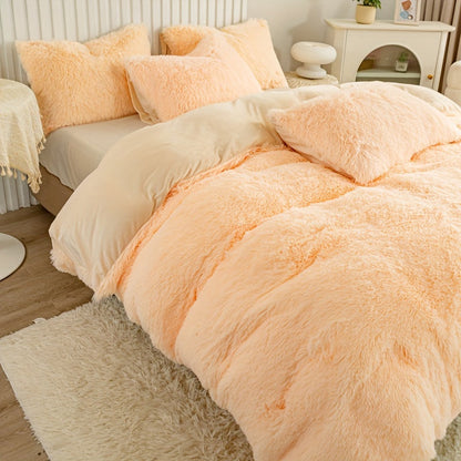 Cozy Fleece Duvet Cover Set with Zipper