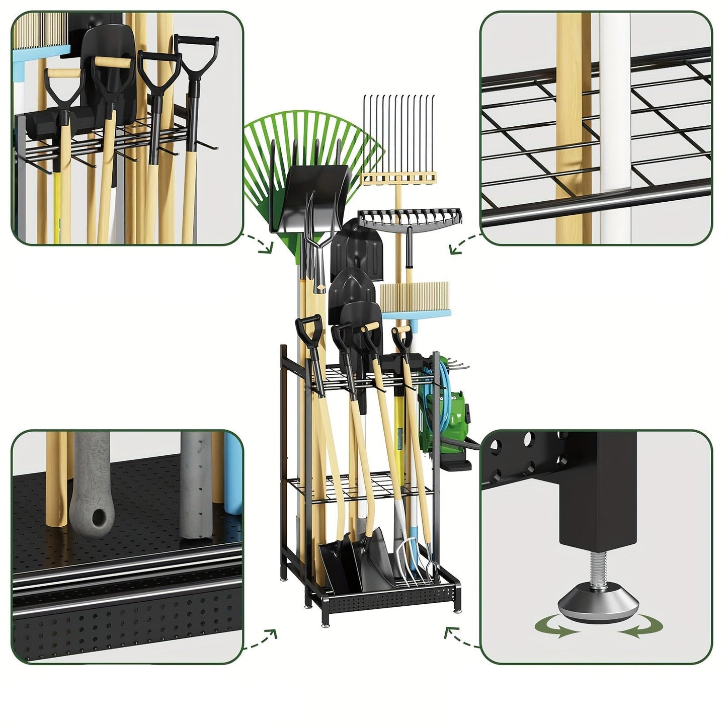 Strong Metal Garden Storage Rack