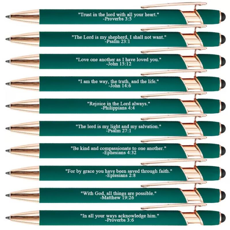 Inspiring Christian Pens Set of 10