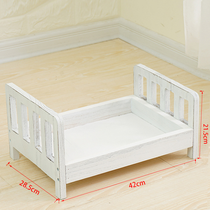 Rustic Wooden Baby Photo Bed