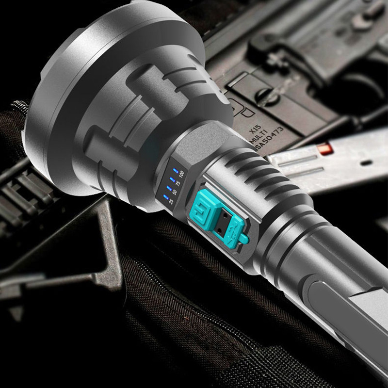 High Power 90000LM LED Flashlight with USB Recharge